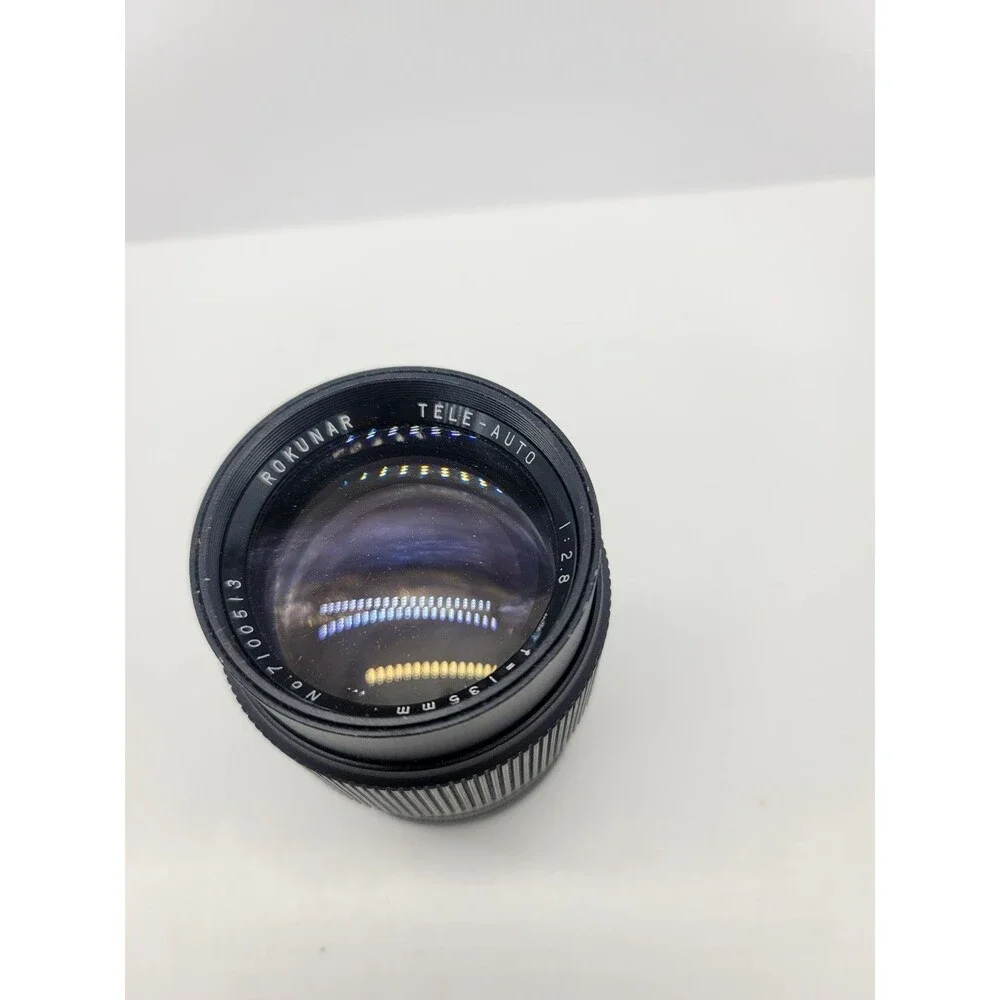Minolta Camera Lens Rokunar 135mm Made in Japan No. 7100513 Tele-auto 1:2:8